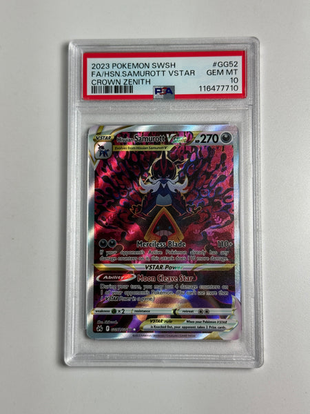 Hisuiain Samurott VStar GG52 Crown Zenith PSA 10