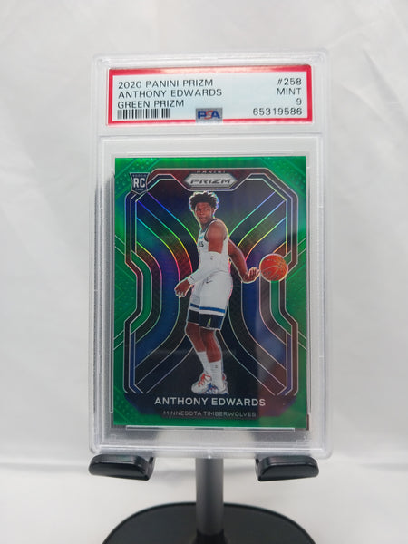 2020 Panini Prizm Anthony Edwards Green Prizm [PSA 9]