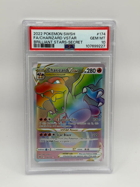 Charizard VStar 174 Brilliant Stars PSA 10