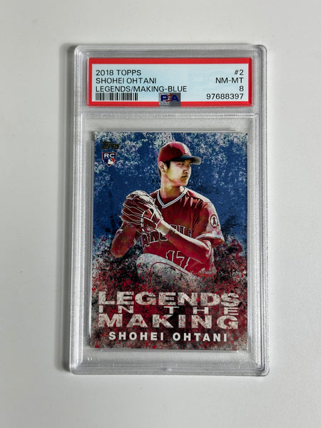 PSA 8 2018 Topps Shohei Ohtani #2 Legends in the Making Blue