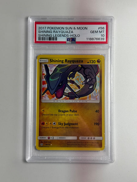 Shining Rayquaza 56 Shining Legends PSA 10