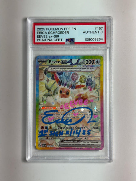Eevee ex SIR 167 signed by Erica Schroeder PSA Authentic