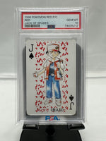 PSA 10 Pokemon Red Jack Of Spades Red Back Poker Card