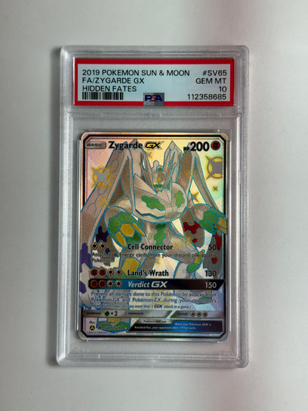 Zygarde GX SV65 Hidden Fates PSA 10