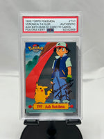 Pokemon Topps Ash Ketchum signed by Veronica Taylor PSA Authentic