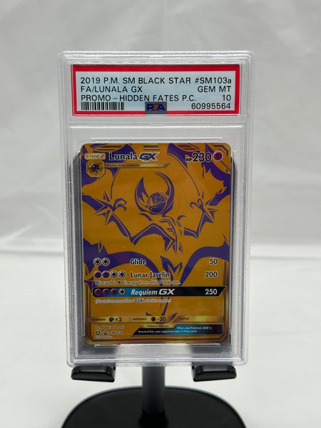 PSA 10 2019 Pokemon Lunala gx SM104a Hidden Fates