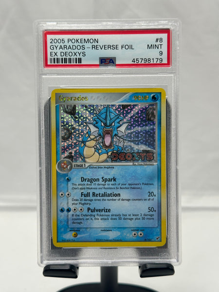 PSA 9 Pokemon Gyarados 8 EX Deoxys Reverse Holo