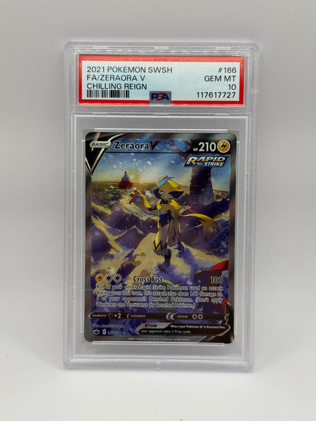 Zeraora V 166 Chilling Reign PSA 10