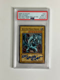 PSA 9 YuGiOh Blue Eyes White Dragon SKE 1st Edition signed by Eric Stuart