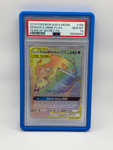 Gengar & Mimikyu 186 Team Up PSA 10