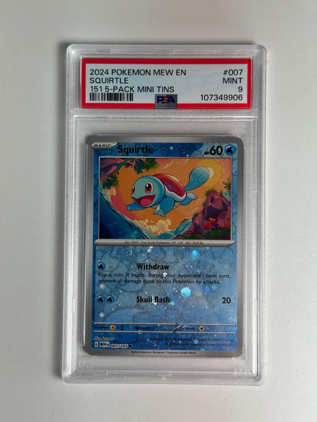 Squirtle 007 151 5-Pack Mini Tins PSA 9