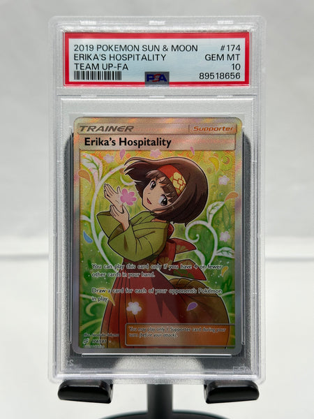 PSA 10 Pokemon Erika’s Hospitality 174 Team Up