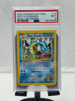 PSA 9 Pokemon Misty’s Gyarados 13 Gym Challenge 1st Edition