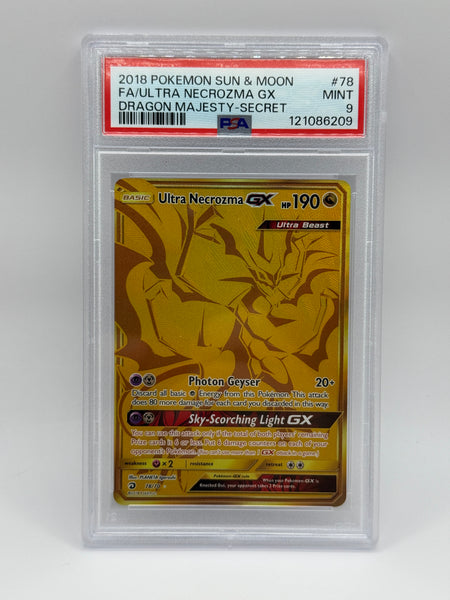 Ultra Necrozma GX 78 Dragon Majesty PSA 9