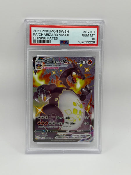 Charizard VMAX SV107 Shining Fates PSA 10