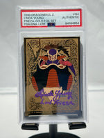 Dragonball Z Frieza Gold Foil G4 signed by Linda Young PSA Authentic