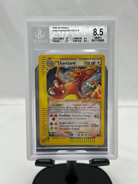 BGS 8.5 Pokemon Crystal Charizard Holo Skyridge