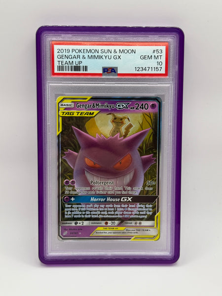 Gengar & Mimikyu GX 53 Team Up PSA 10