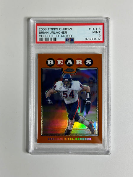 PSA 9 2008 Topps Chrome Brian Urlacher #TC115 Copper Refractor