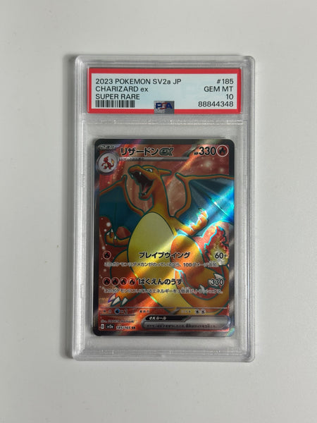 PSA 10 Japanese Pokemon Charizard ex 185 SV2a JP