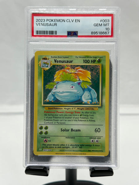 PSA 10 Pokemon Venusaur 003 CLV EN