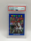 Joe Mauer Blue Refractor 9 Topps Chrome PSA 10