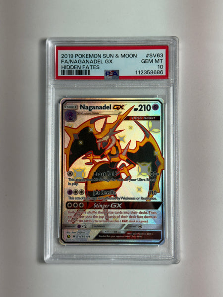 Naganadel GX SV63 Hidden Fates PSA 10