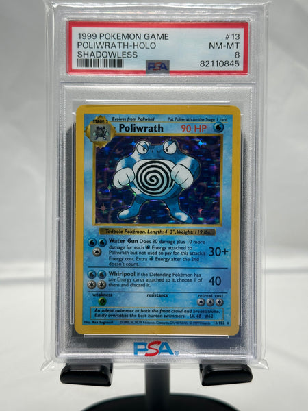 Pokemon Poliwrath Shadowless PSA 8