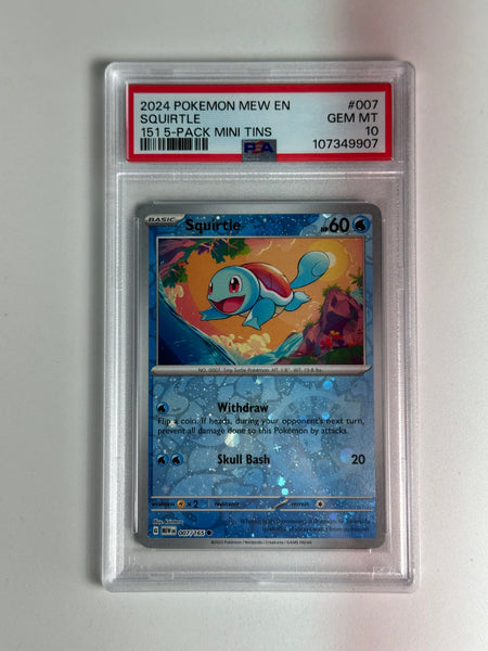 Squirtle 007 151 5-Pack Mini Tins PSA 10