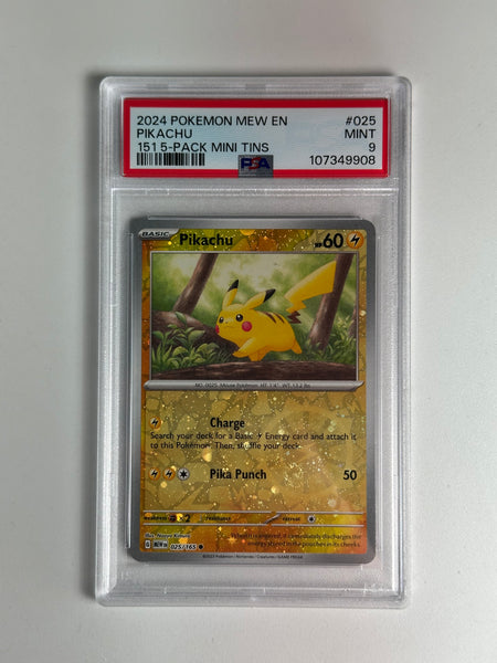 Pikachu 025 151 5-Pack Mini Tins PSA 9