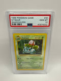Ivysaur Base Set Shadowless 30 PSA 10