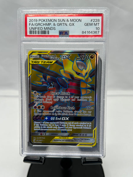 Psa 10 Pokemon Garchomp & Giratina Gx 228 Unified Minds