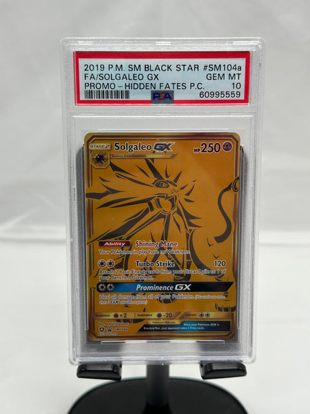 PSA 10 2019 Pokemon Solgaleo gx SM103a Hidden Fates