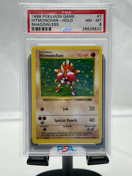 Pokemon Hitmonchan Shadowless PSA 8