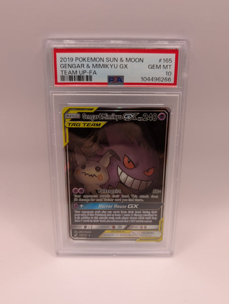 Gengar & Mimikyu GX 165 Team Up PSA 10
