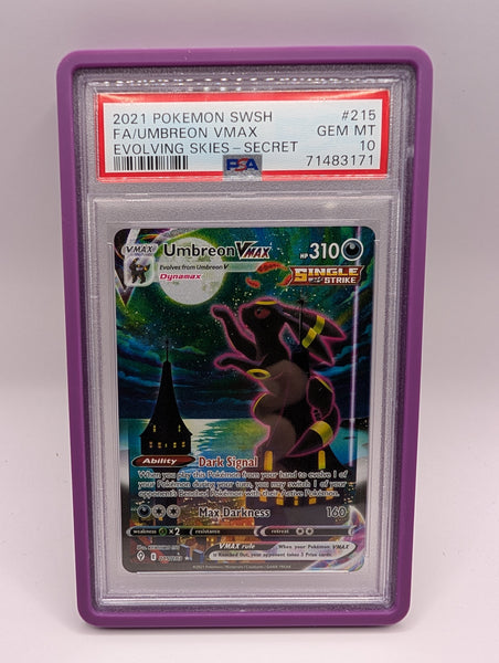 Umbreon VMAX Alt Art 215 Evolving Skies PSA 10