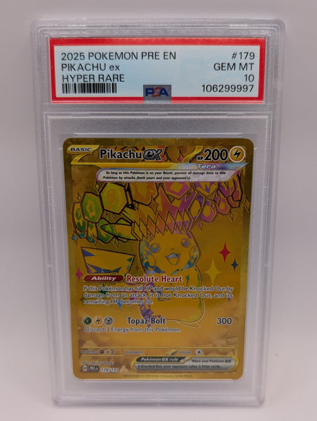 Pikachu ex 179 Prismatic Evolutions PSA 10