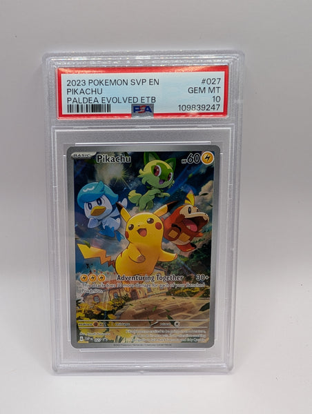 Pikachu 027 Paldea Evolved ETB Promo PSA 10