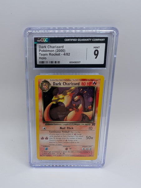 Dark Charizard Holo 4 Team Rocket CGC 9