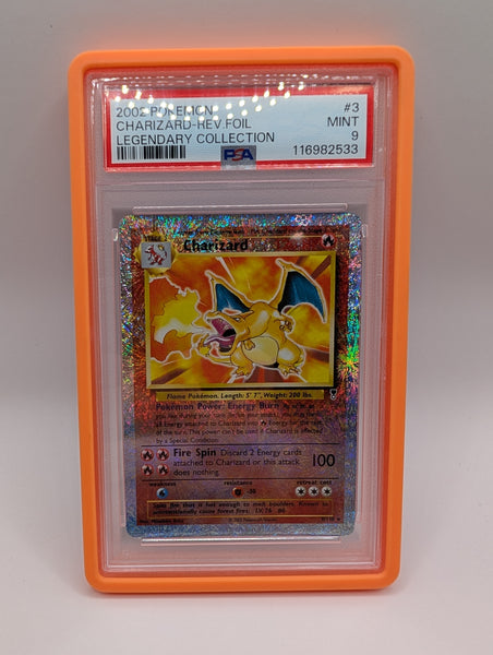Charizard Reverse Foil 3 Legendary Collection PSA 9