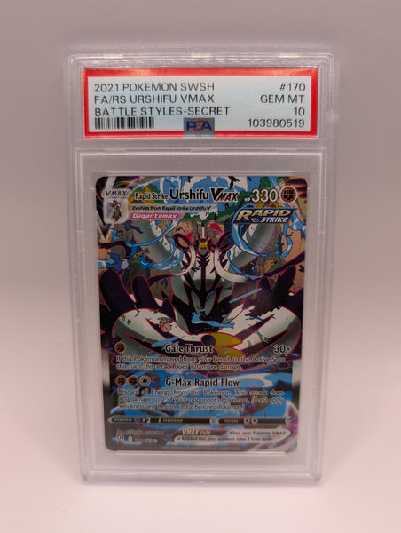 Rapid Strike Urshifu VMAX 170 Battle Styles Secret PSA 10