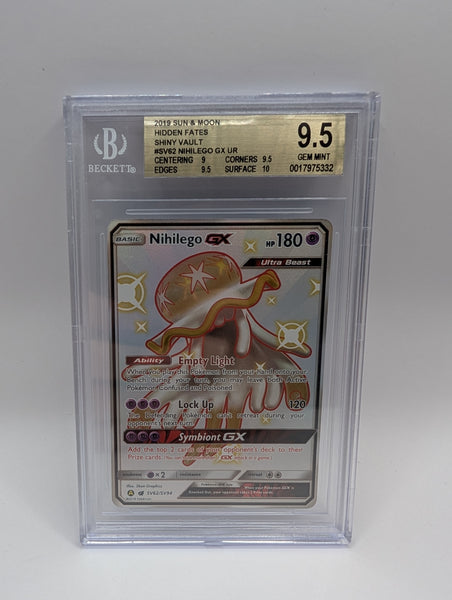 Nihilego GX SV62 Hidden Fates Shiny Vault BGS 9.5