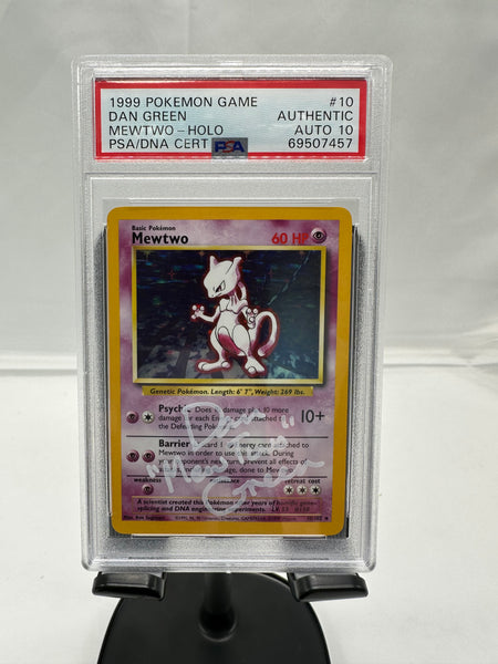Base Set Mewtwo signed by Dan Green PSA 10 Auto