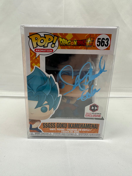 Pop! SSGSS Goku Kamehameha 563 signed by Sean Schemmel